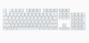 PBT Double-Shot Pro Keycaps -- 105-KeyBE  Arctic White AZERTY BE