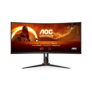 Curved Monitor - CU34G2XP/BK - 34in - 3440x1440 (WQHD) - 1ms 180Hz Speakers