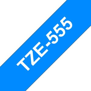 Tape 24mm Lami White On Blue (tze-555)