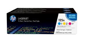 Toner Cartridge - No 125A - Cyan/Magenta/Yellow - 3 Pack