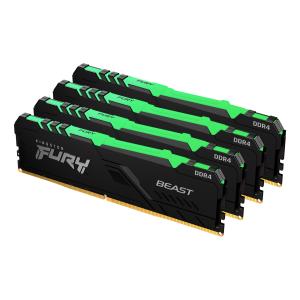 64GB Ddr4 2666MHz Cl16 DIMM (kit Of 4) 1gx8 Fury Beast Rgb