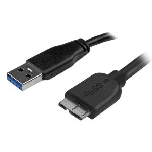 Superspeed USB 3.0 Cable A To Micro B - M/m 0.5m Black Thin