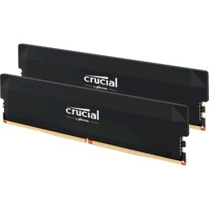 Memory - Crucial Pro - DDR5-6000 UDIMM - OC Gaming - 64GB Kit (32GBx2) - Black