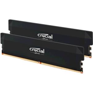 Memory - Crucial Pro - DDR5-6400 UDIMM - OC Gaming - 64GB Kit (32GBx2) - Black