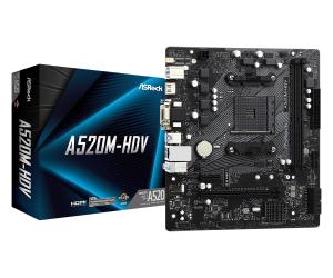 Motherboard A520m-hdv Am4 Amd A520 2 X Ddr4 USB 3.2 SATA 3 7.1ch Hd Audio MATX