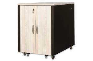 SOUNDproof Cabinet 1000x750x1130 mm, wooden surface maple metal parts black RAL 9005