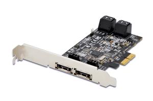 Serial ATAIII Support RAID Pci-e card internal 4x SATA / external 2x eSATA,