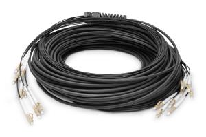 Breakout cable - 8 Fibers OM4 LC/UPC-LC/UPC universal black 30m