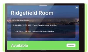 10.1 In Room Scheduling Touch Screen - Zoom Rooms Software - Black Smooth - Includes 1x Light Bar/ 1x Multisurface Mount Kit